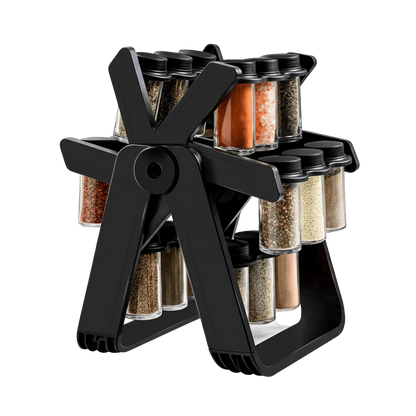 18 Jar Rotating Spice Rack 360 Degree Kitchen Organizer