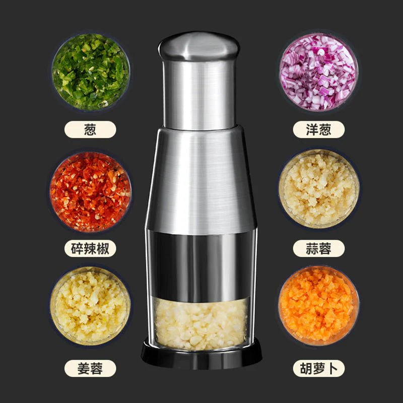 Manual Garlic Crusher | Vegetable Chopper Stainless Steel Press