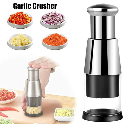 Manual Garlic Crusher | Vegetable Chopper Stainless Steel Press