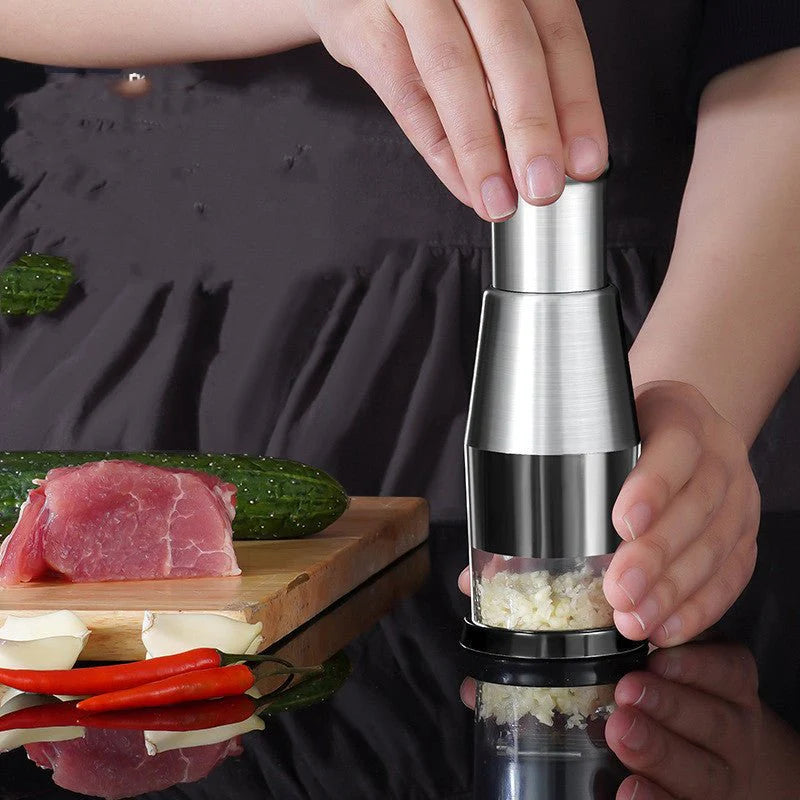 Manual Garlic Crusher | Vegetable Chopper Stainless Steel Press