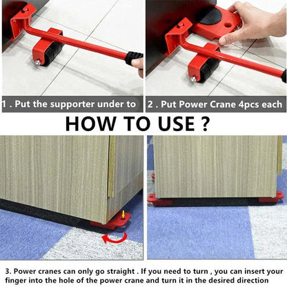 Heavy Duty Furniture Moving Tool Kit With Wheels For Easy Lifting and Moving