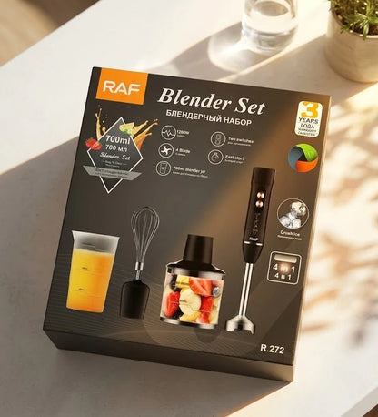 RAF 4 in 1 Hand Blender Set 1200W Multi Function Mixer