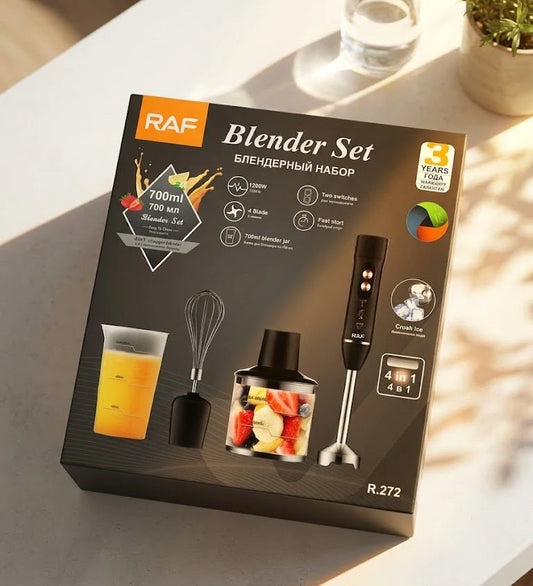 RAF 4 in 1 Hand Blender Set 1200W Multi Function Mixer