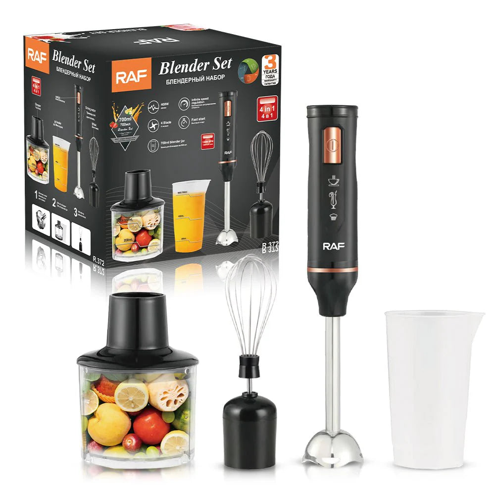 RAF 4 in 1 Hand Blender Set 1200W Multi Function Mixer
